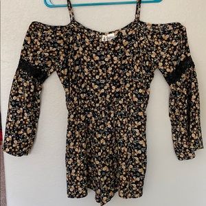 Floral print romper